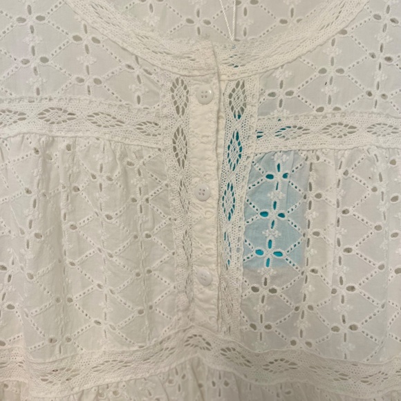 Melissa Odabash Ruffled Broderie Anglaise Cotton Mini Dress - Picture 3 of 4